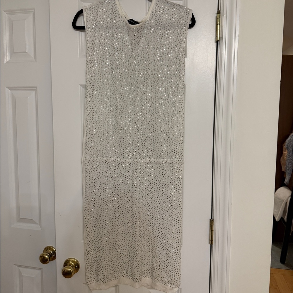Wagoon Paris off white Studded Dress, Size M
